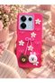 Redmi Note 13 Pro 5g Compatible - Cute Silicone Phone Case with Embossed 3D Bow & Daisy Pattern - Camera Protected