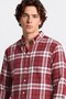 100% Cotton Regular Fit Classic Collar Plaid Patterned Shirt - 4