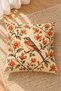 Orange Flower and Bird Patterned 2 Square 2 Rectangular 4-Piece Throw Pillow Cover Set (Double-Sided) - 5