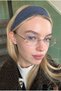Celin Women's Ellipse Oval Gold Framed Ultra Light Blue Block Glasses with Blue Light Filter - 3