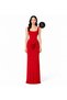 Women's Red Draped No-Show Imported Sandy Maxi Dress