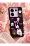 Redmi Note 13 Pro 5g Compatible - Cute Silicone Phone Case with Embossed 3D Bow & Daisy Pattern - Camera Protected - 2