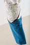 Patterned Medium Size Satin Scarf Ecru Polka Dot - 3