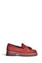 Z944014461 Burgundy Suede Thick Sole Tasseled Loafer Shoes - 5