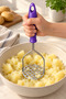 Ezzy Noir Stainless Steel Potato Masher and Vegetable Masher 24.5 cm – Ergonomic Puree Apparatus with 8 cm Wide Head - 5