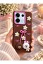 Redmi Note 13 Pro 5g Compatible - Cute Silicone Phone Case with Embossed 3D Bow & Daisy Pattern - Camera Protected - 4