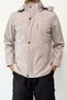 Men's Hooded Softshell Coat with 3 Hidden Pockets and Zipper Beige - 27K 2414 - 2