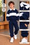 Winter 3 Threaded Yarn Embroidered Pocket Polo Collar Top and Bottom Set (3-10 Years) - 2