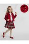 Girl's Cashmere Jacket and Plaid Skirt Set Bbr-5270