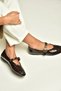 Z920350011 Brown Crocodile Print Women's Ballerinas - 4