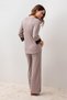 Long Sleeve Polka Dot Lycra Viscose Maternity Dressing Gown Pajama Set - 7