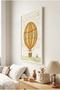 1 Piece White Wooden Sky Face and Flying Balloon Concept Wooden Painting - Children's and Baby's Room and Home Decoration Painting - 3