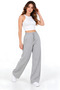 Women's Wide-Legged Sweatpants with Pockets |   Barrel Mold Long Legged |   Women's Tracksuit with Print Detail |   Comfortable Cut for Daily Use |   Plain Patterned Women's Underwear Model |   Sports Style - 4