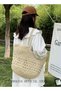 Women Straw Woven Shoulder Bag Summer Beach Travel Crossbody Handbag Classics Satchel Purse Woven Ha - 5