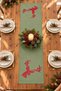 Christmas Themed Sequin Embroidered Runner Tablecloth 40×140 cm