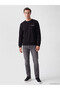 Peak New Season Black Crew Neck Printed Men's Thick Sweatshirt - 2