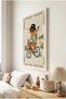 1 Piece White Wooden Framed Riding Guitarist Cat Concept Wooden Painting - Children's and Baby's Room and Home Decoration Painting - 3