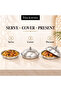 Qouzi Dish Food Serving Tray Food Grade Stainless Steel With Lid, Qouzi Dish Madina, 50 cm - 5