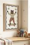 1 Piece Real Wood Framed Airborne Skateboarding Bear with Skates Wooden Painting - Children's and Baby Room and Home Decoration Painting - 2