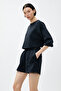 Women's Cotton Padded Elastic Shorts with Pockets, Non-Visible, Comfortable Fit - 2