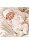 Baby Boy Flying Balloon Patterned Quilted Cotton Double-Breasted Tie-Up Jumpsuit with Booties and Hat 2-Piece Set