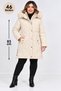 Women's Cream Nova Fabric Plus Size Coat