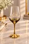 Set of 6 Gold Plated Glass Footed Cocktail Soft Drink Wine Glasses 460ml - 3