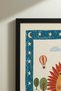 1 Piece Black Wooden Framed Safari Lion and Cute Elephant Themed Wooden Painting - Children's and Baby's Room and Home Decoration Painting - 4