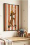 1 Piece Black Wooden Framed Wooden Painting Featuring a Dog and Scooter - Children's and Baby Room and Home Decoration Painting - 2