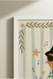 1 Piece White Wooden Framed Riding Guitarist Cat Concept Wooden Painting - Children's and Baby's Room and Home Decoration Painting - 4