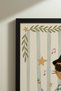 1 Piece Black Wooden Framed Guitarist Cat Concept Wooden Painting - Children's and Baby's Room and Home Decoration Painting - 4