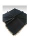 3 Pcs Pearl Beaded Gold Hand Embroidered Scarf Writing 100X100Cm - 3