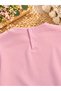 Girl's Floral Embroidered Baby Collar Sweatshirt and Floral Patterned Wide-Leg Pants 2-Piece Set – Pink - 5