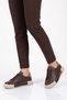 Women's Brown Lace-Up Thick-Soled Stylish Comfortable Sneaker Daily Casual Walking Shoes 261261 - 3