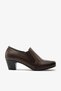 Brown Genuine Leather Comfortable Sole Women's Heeled Shoes - 3
