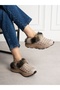 Storm Mink Fur Detailed Stoned Women's Shoes - 6