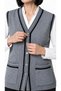 Steel Mesh Hair Detailed Modern Vest / Smoked