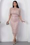 Strapless Neckline Balero Belted Beaded Dress Bal162