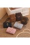 Women's Korean Style Mini Wallet - Stylish Card Holder and Coin Compartment Wallet with Zipper and Hand Strap - 3