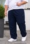 Men's Oversized Straight-Leg Sweatpants 3704 Navy Blue - 3