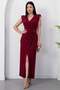 Double-Breasted Collar, Buckled Waist, Padded Dress K-251622 - 3