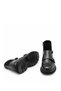 Genuine Leather Zippered Men's Boots 053 Black (Black) - 7