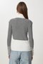 Striped Button Detailed Knitwear Sweater Ldd0131 Ecru Black - 5