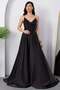 Sweetheart Neckline Shoulder Chain Satin Dress Ecr5609 - 6
