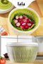 Hüner Salad Dehydrator 4.5 L – Manual Spin, Vegetable and Greenery Dehydrator with Strainer - 8