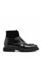 Genuine Leather Zippered Men's Boots 053 Black (Black)