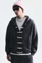 Fancy Button Sweatshirt and Barrel Fit Sweatpants Set - 2