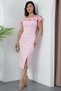 Beaded rose detail atlas evening dress bal100 - 4