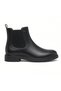 Black Genuine Leather Elastic Chelsea Boots – Rubber Sole