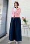Premium Knitted Patterned Front-Tie Short Knitwear - Pink - 7